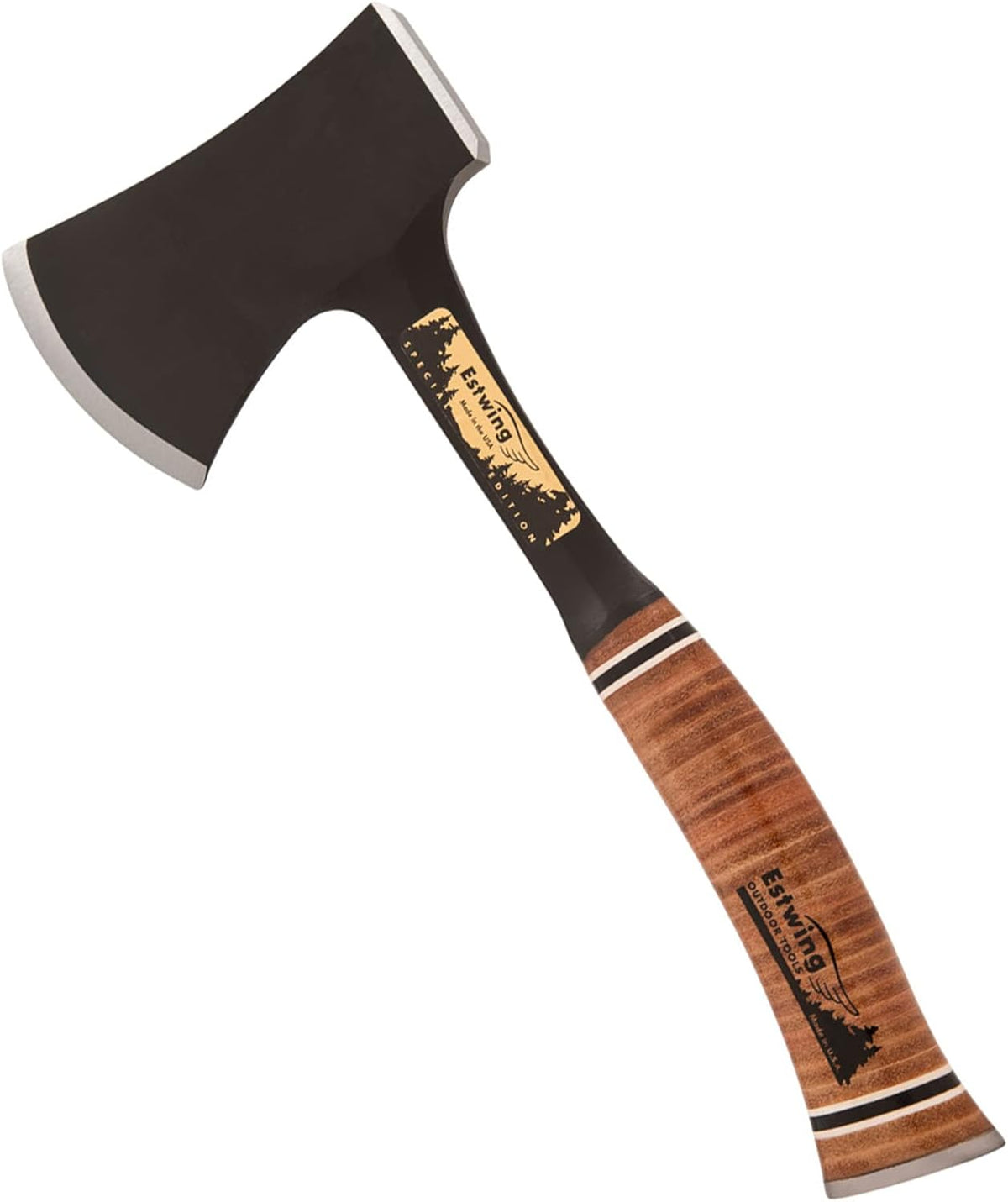 Camping Hatchet with Forged Steel Construction & Genuine Leather Grip M660