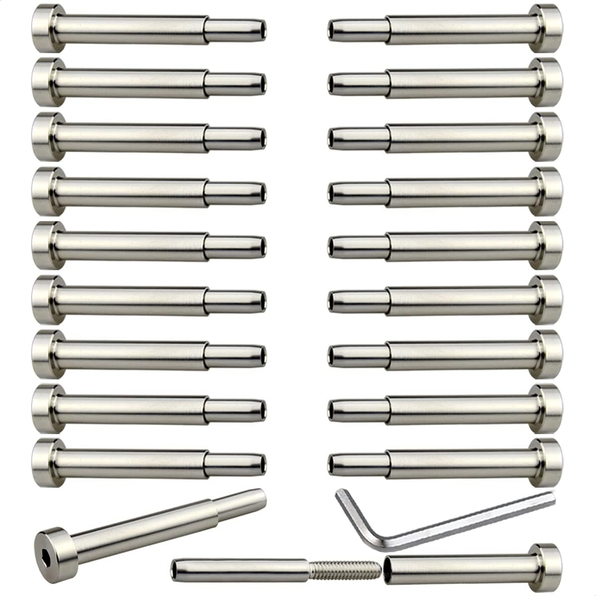 20 Pcs 3/16 Invisible Turnbuckle Kit T316 Stainless Steel Cable Railing Hardware Kit U2986