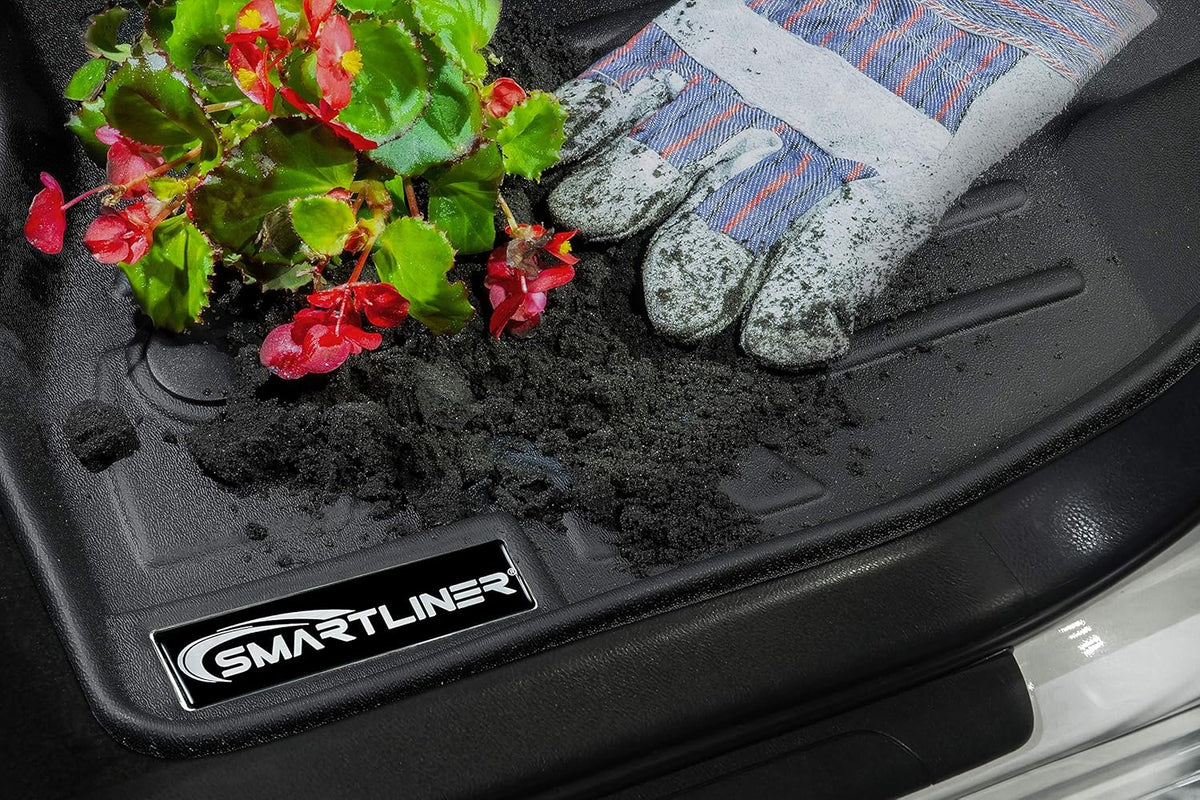 Black 2 Row Floor Mats Liner Set M880094