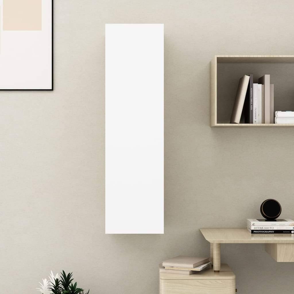 White and Sonoma Oak Chipboard TV Cabinet O701484