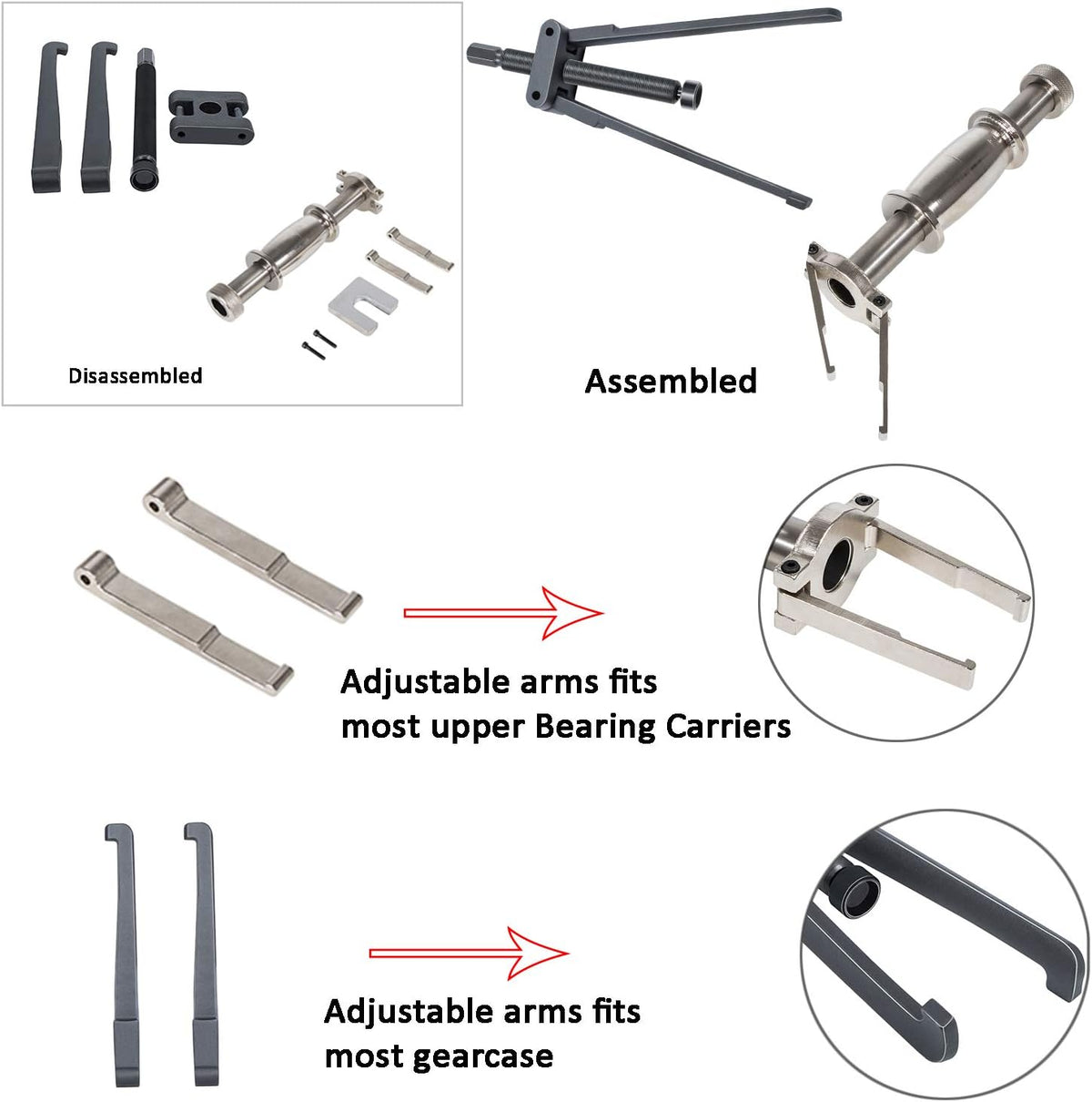 Upper Bearing Carrier Puller & Lower Bearing Carrier Puller & Fuel Water Separator Wrench Z161