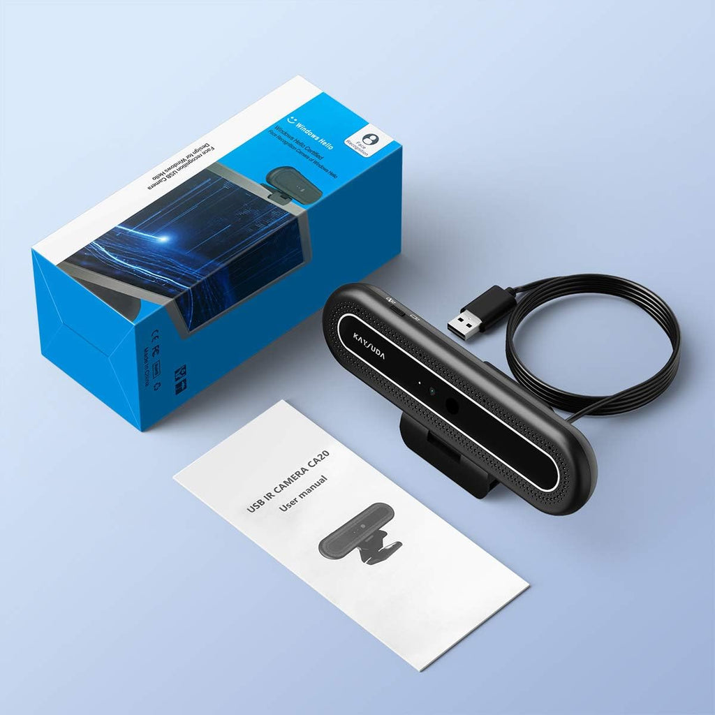 Face Recognition USB IR Camera 1080P with Dual Microphone Pack of 2 A5389
