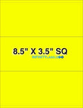 Fluorescent Yellow Paper 300 Sheets 8.5 x 3.5 Laser Labels T7021