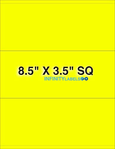 Fluorescent Yellow Paper 300 Sheets 8.5 x 3.5 Laser Labels T7021