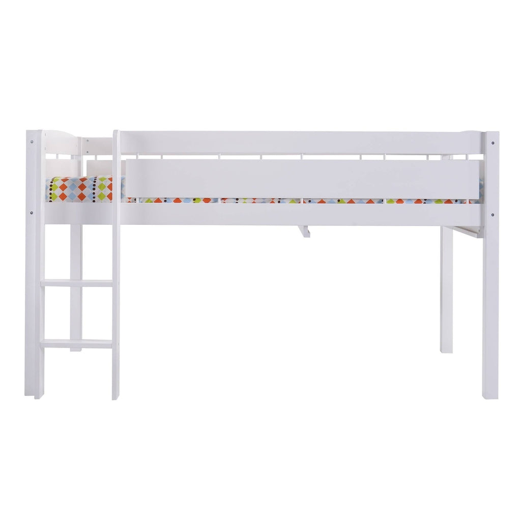 White Wood Loft Bunk Bed M3598