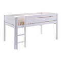 White Wood Loft Bunk Bed M3598