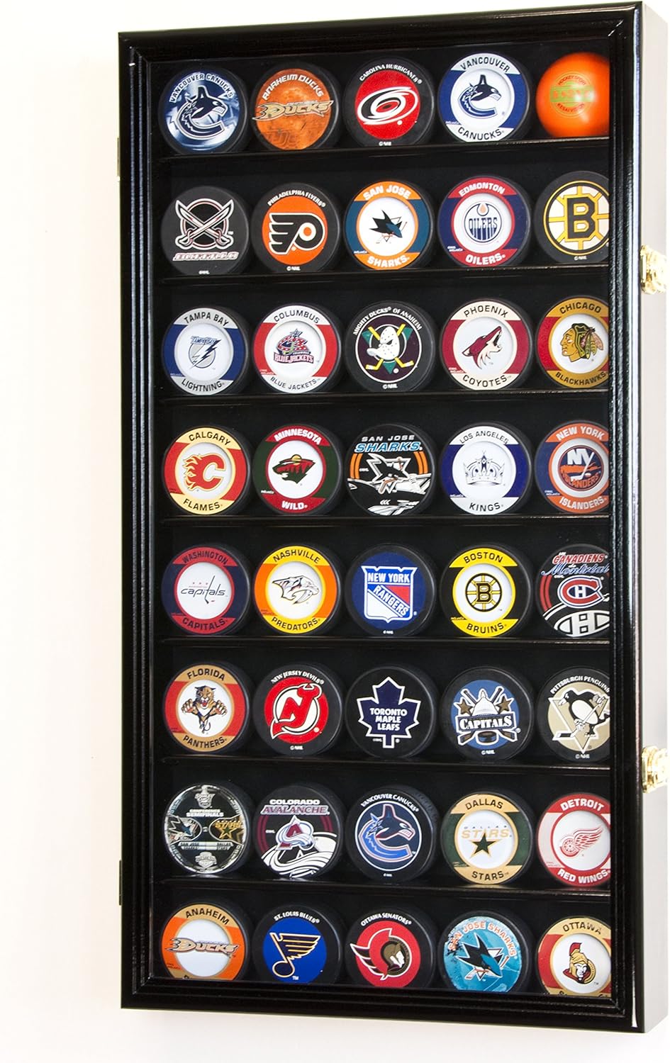Hockey Puck Display Case Cabinet Holder Rack O301