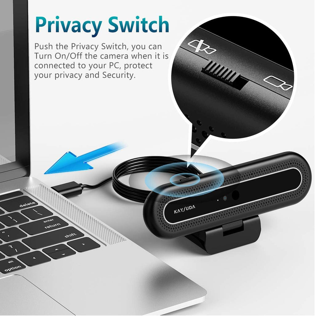 Face Recognition USB IR Camera 1080P with Dual Microphone Pack of 2 A5389