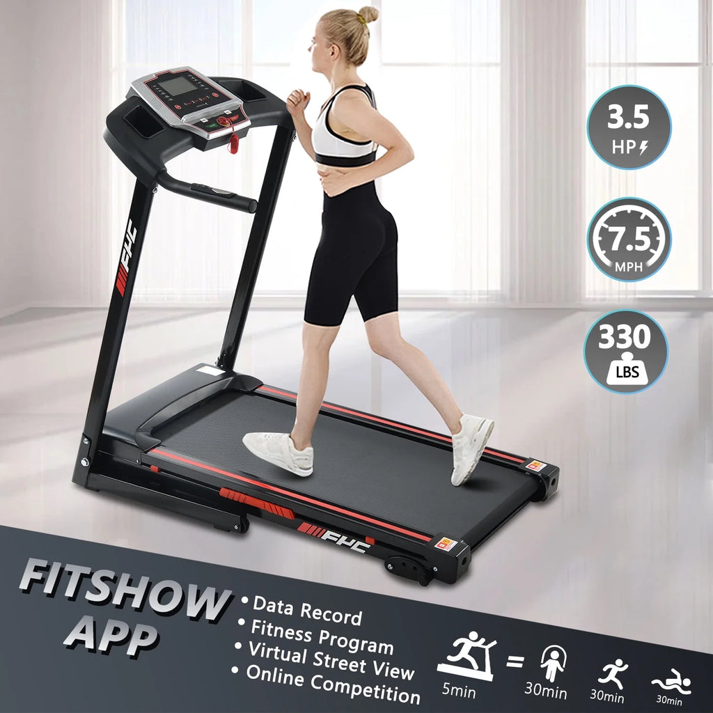 3.5HP Folding Incline Electric Treadmill 330 LB Capacity C975