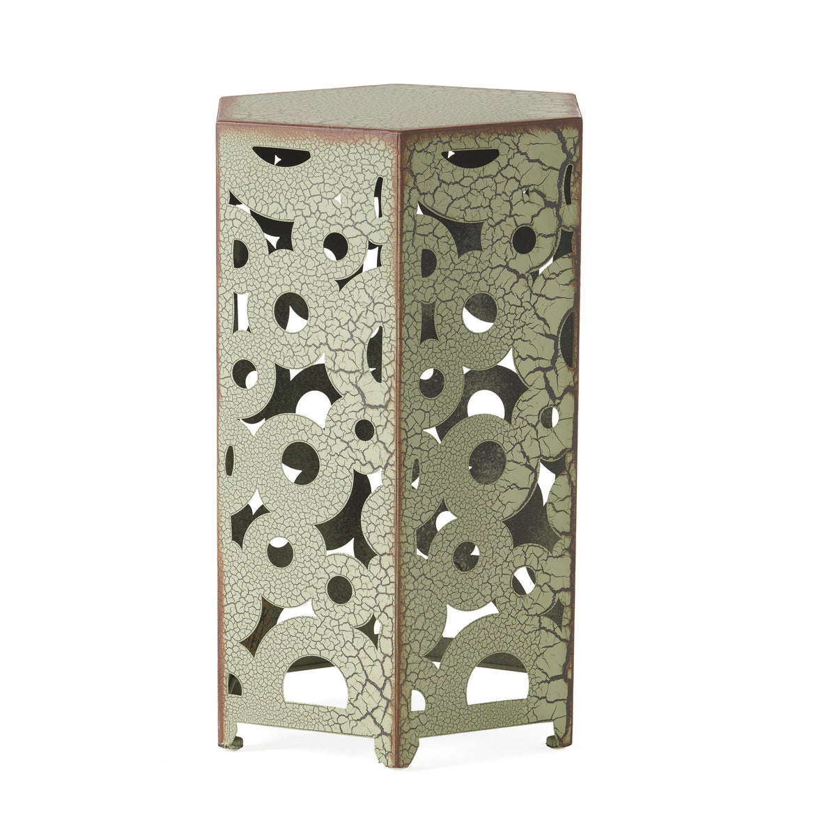 Set of 2 Antique Green Outdoor Accent Tables R387492