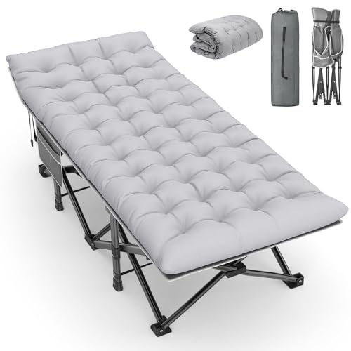 Black Folding Camping Cot with Carry Bag Y271774