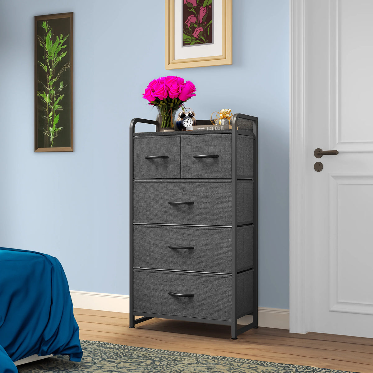 Fabric 5 Drawer Dresser A985