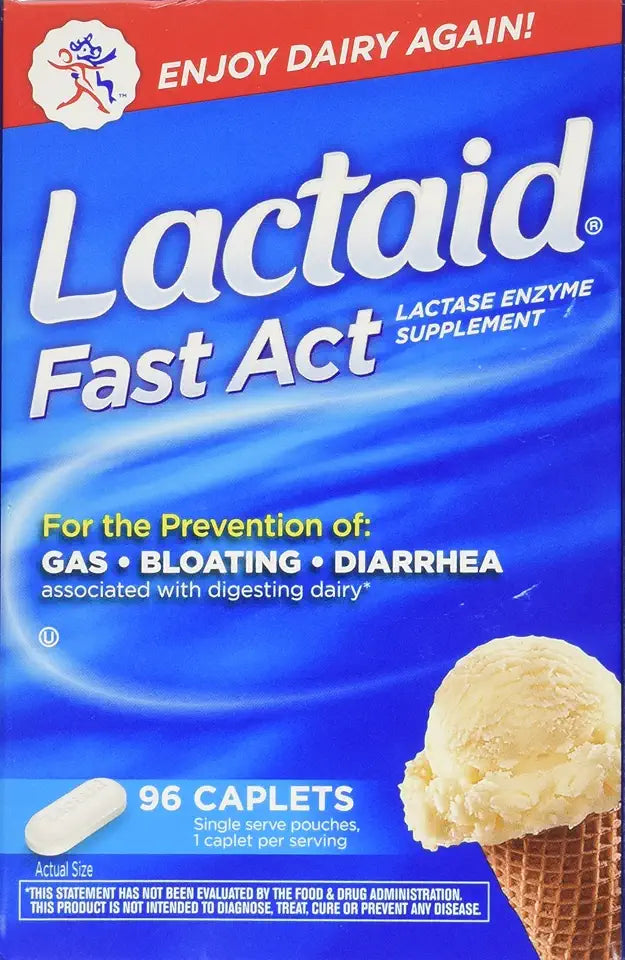 Lactase Enzyme Supplement 96 Caplets S196707