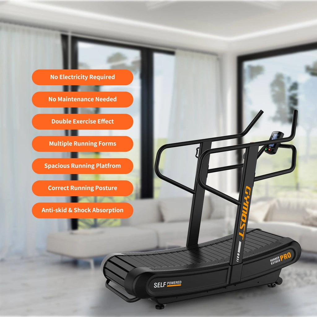 Manual Curved Treadmill with 5” LED Screen F820