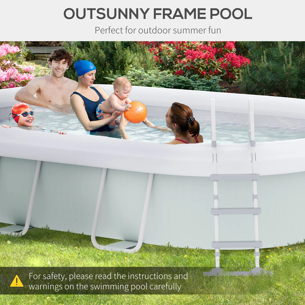 Brown Semi-Inflatable Frame Swimming Pool N45760