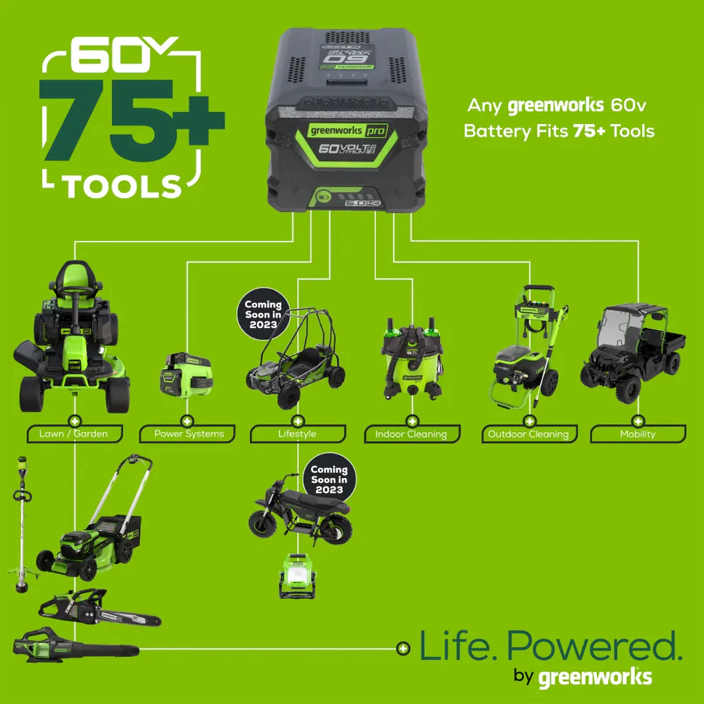 60V Cordless Brushless String Trimmer/Edger with 2.5Ah Battery & Charger N886