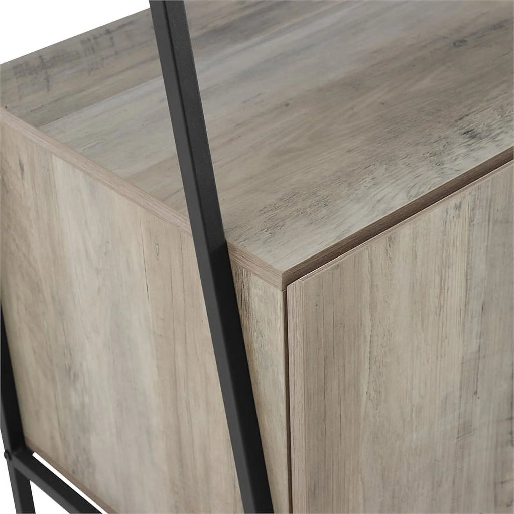 72" Ladder Storage Bookshelf in Gray Wash D519
