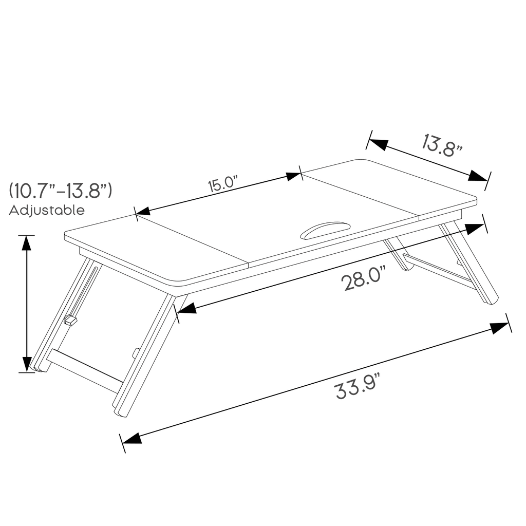 Bamboo Foldable Computer Desk W657970