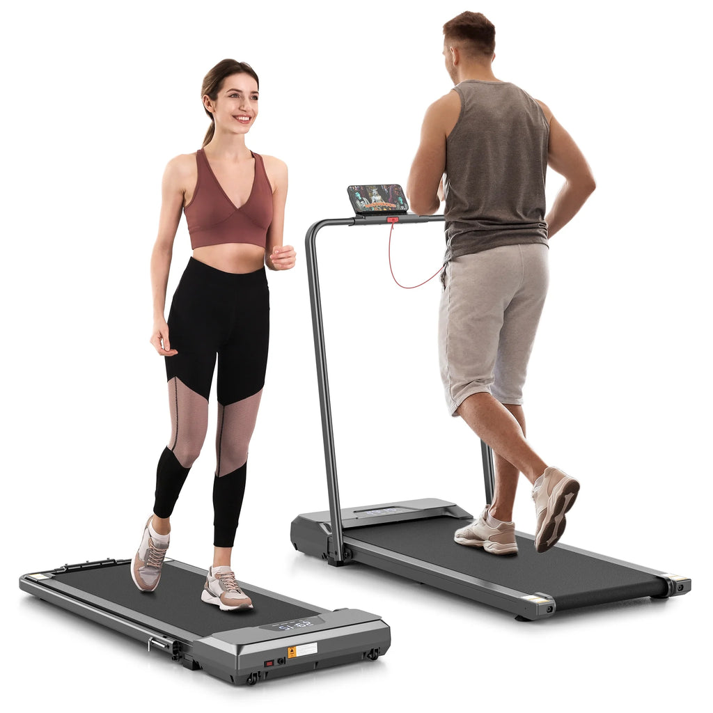 2 in 1 Folding Treadmill 7.5 MPH with Remote Control F951