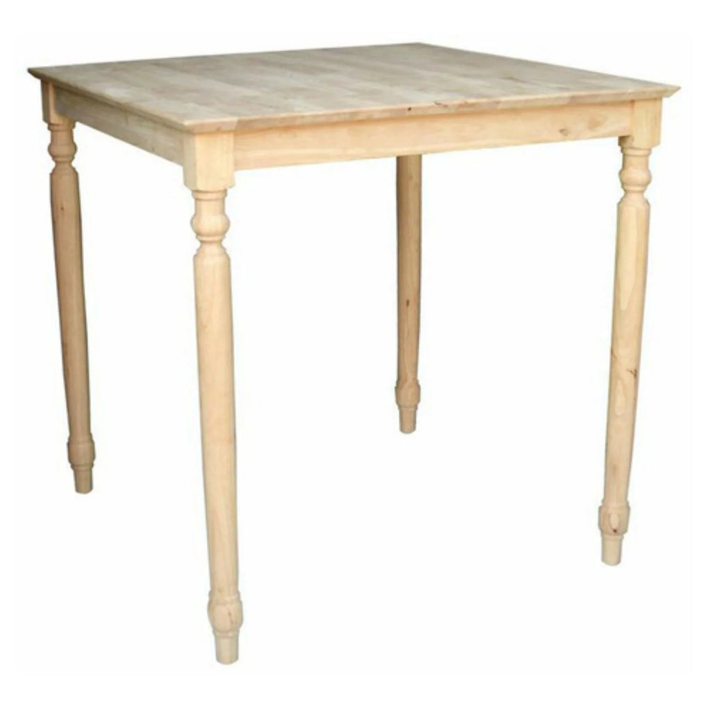 Solid Wood Top Table with Turned Legs Y908