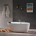 71 Freestanding Oval Whirlpool Bathtub with Faucet E306306