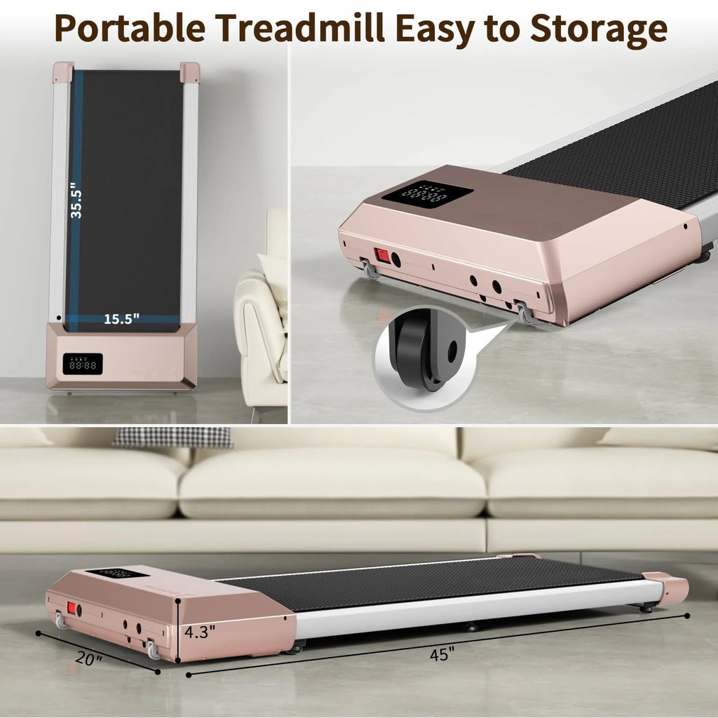 2.5Hp Ultra-Quiet Walking Pad Treadmill with Remote Control X60881