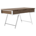 3 Drawer Walnut Chrome Desk F31328