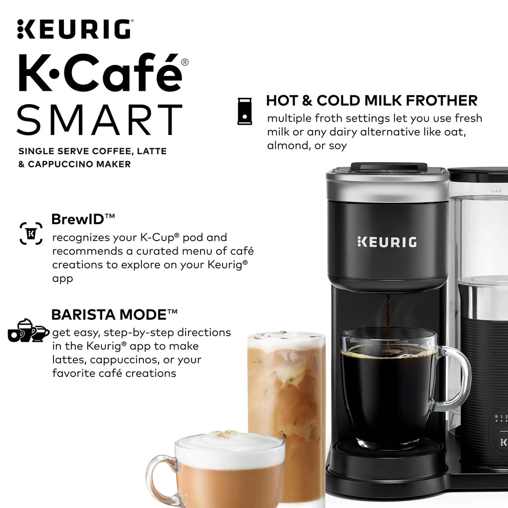 Single Serve Coffee, Latte and Cappuccino Maker, Black M873229