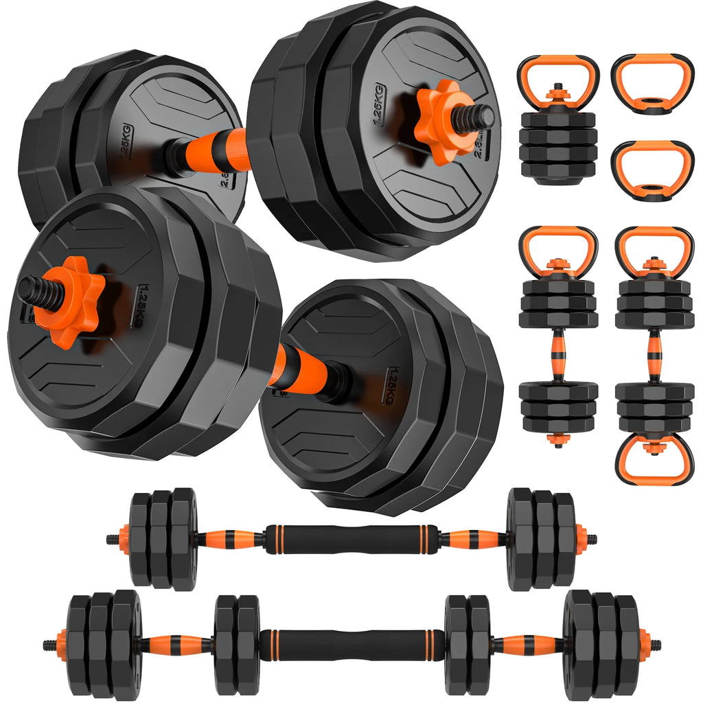 66lb 6-in-1 Adjustable Dumbbells Set D17882