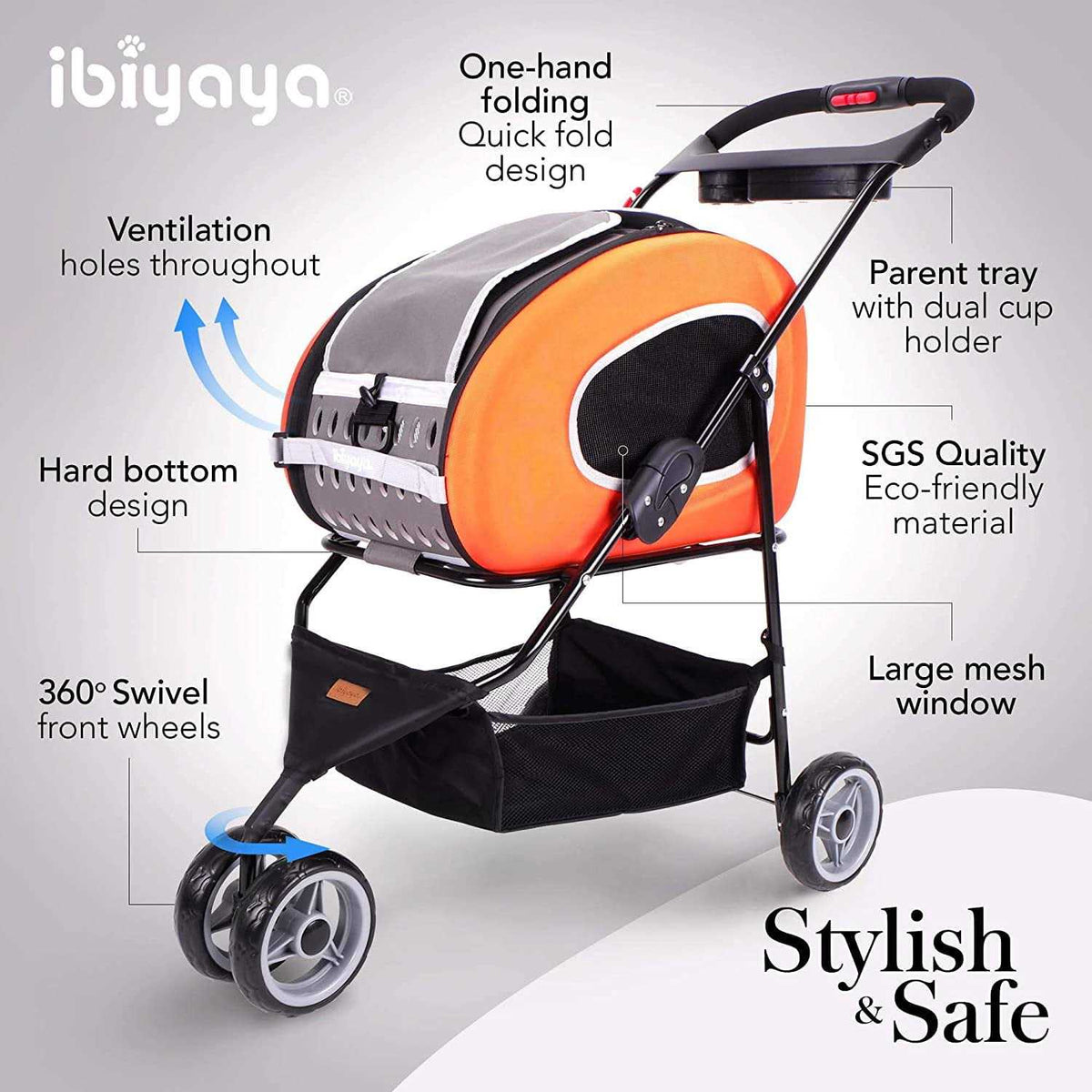 5-in-1 EVA Pet Carrier Stroller E868887