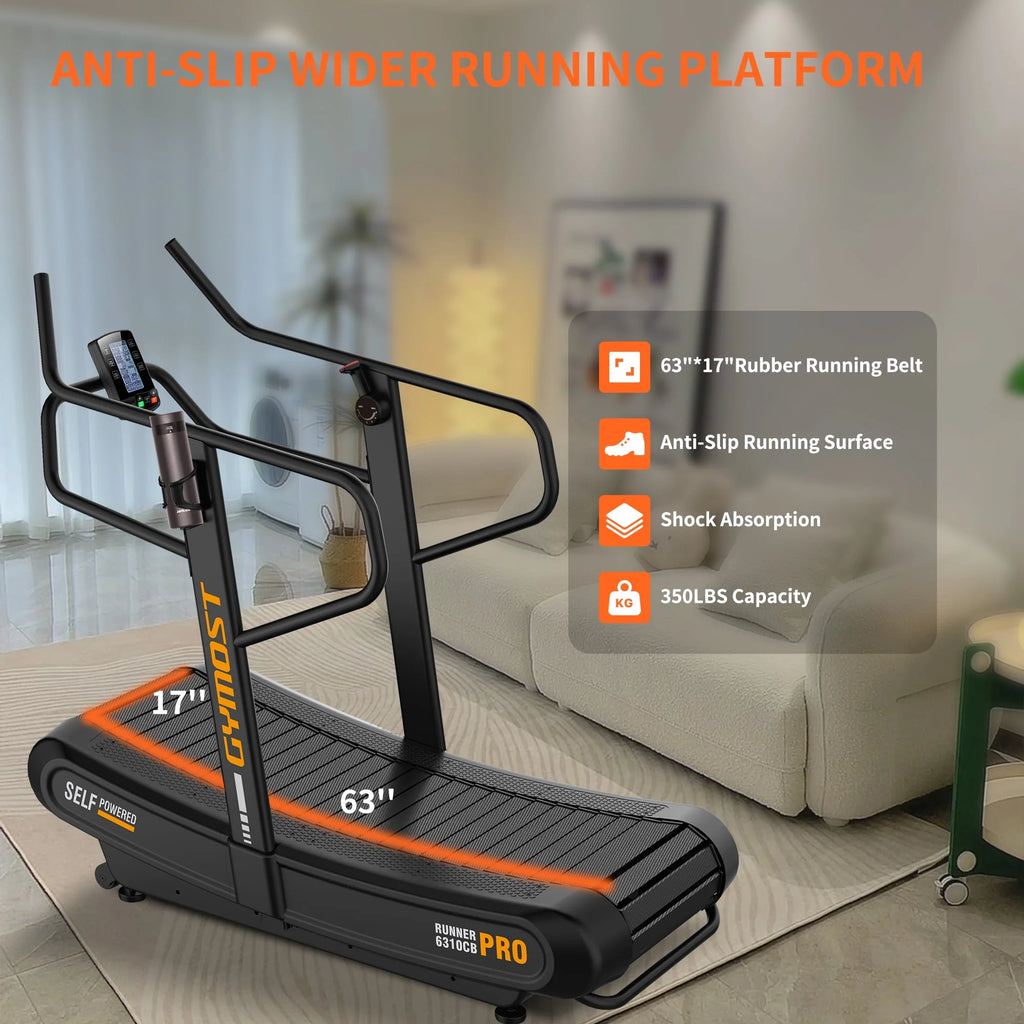 Manual Curved Treadmill with 5” LED Screen F820