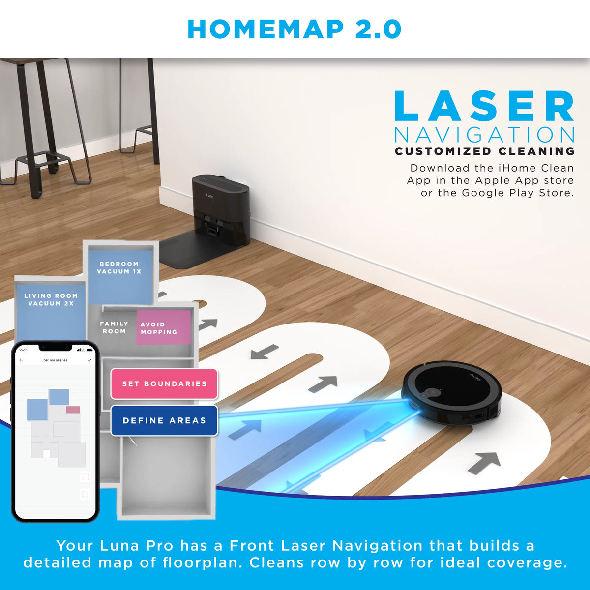 3-in-1 Robot Vacuum and Vibrating Mop with Auto Empty Base W444652