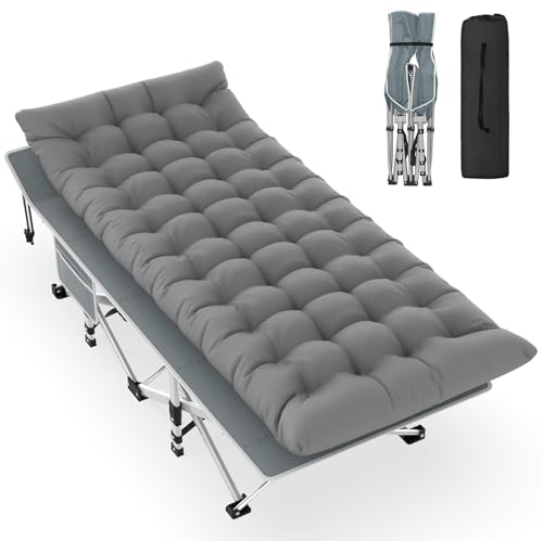 Black Folding Camping Cot with Carry Bag Y271774