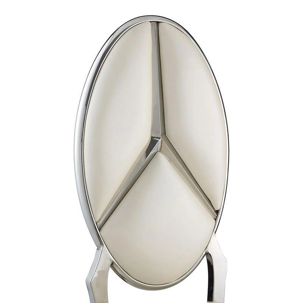 Beige Faux Leather Side Chair Set of 2 B481