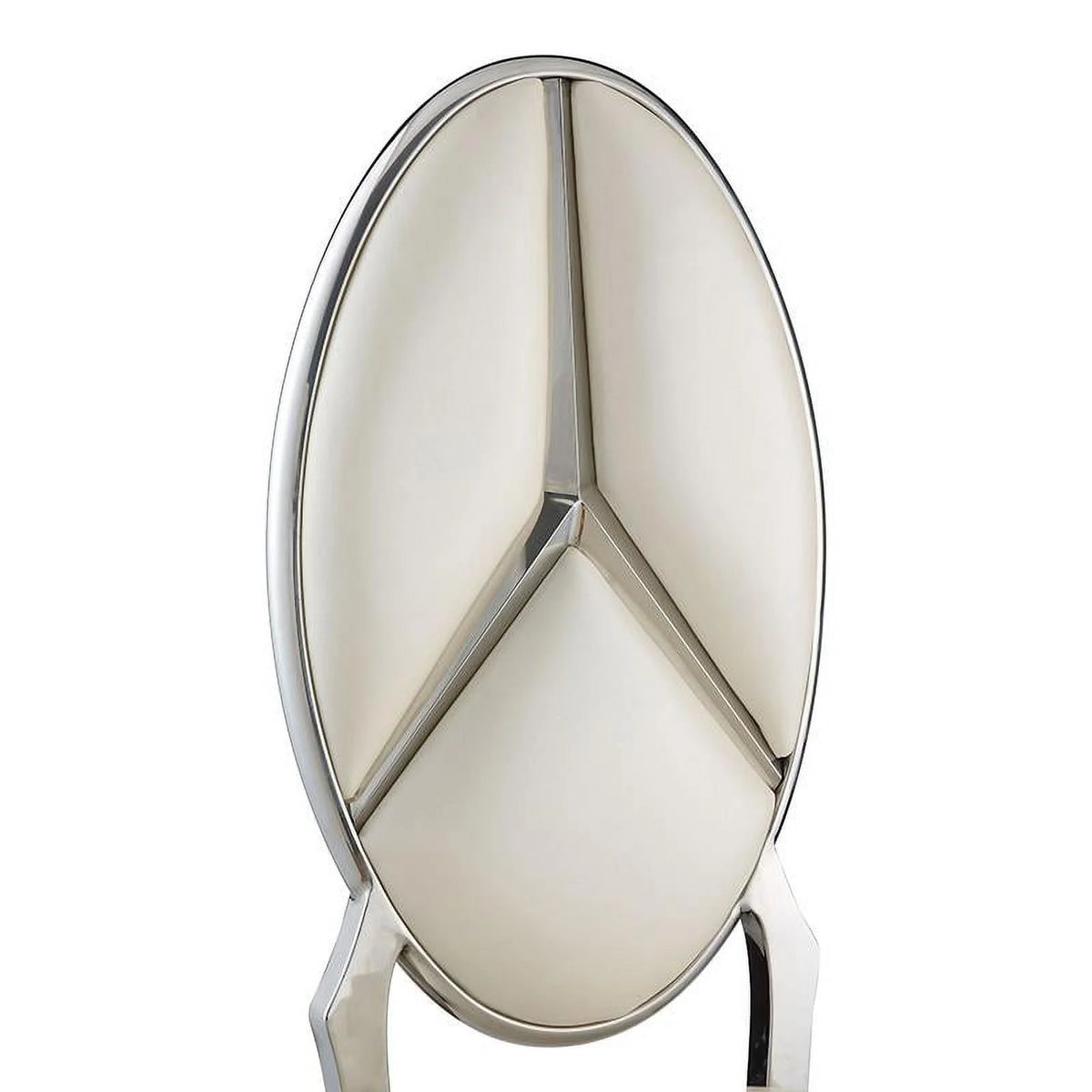 Beige Faux Leather Side Chair Set of 2 B481