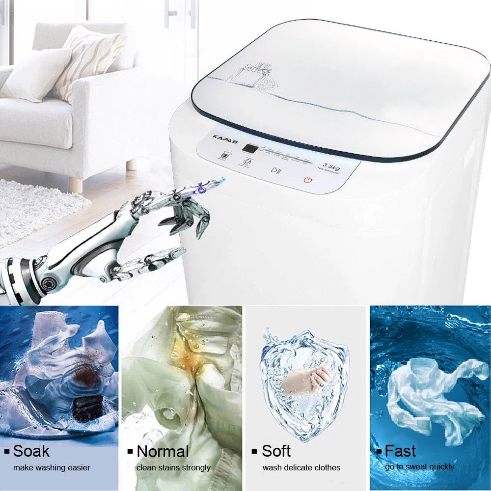 Fully Automatic 2-in-1 Compact Washing Machine 8 lbs Capacity U290