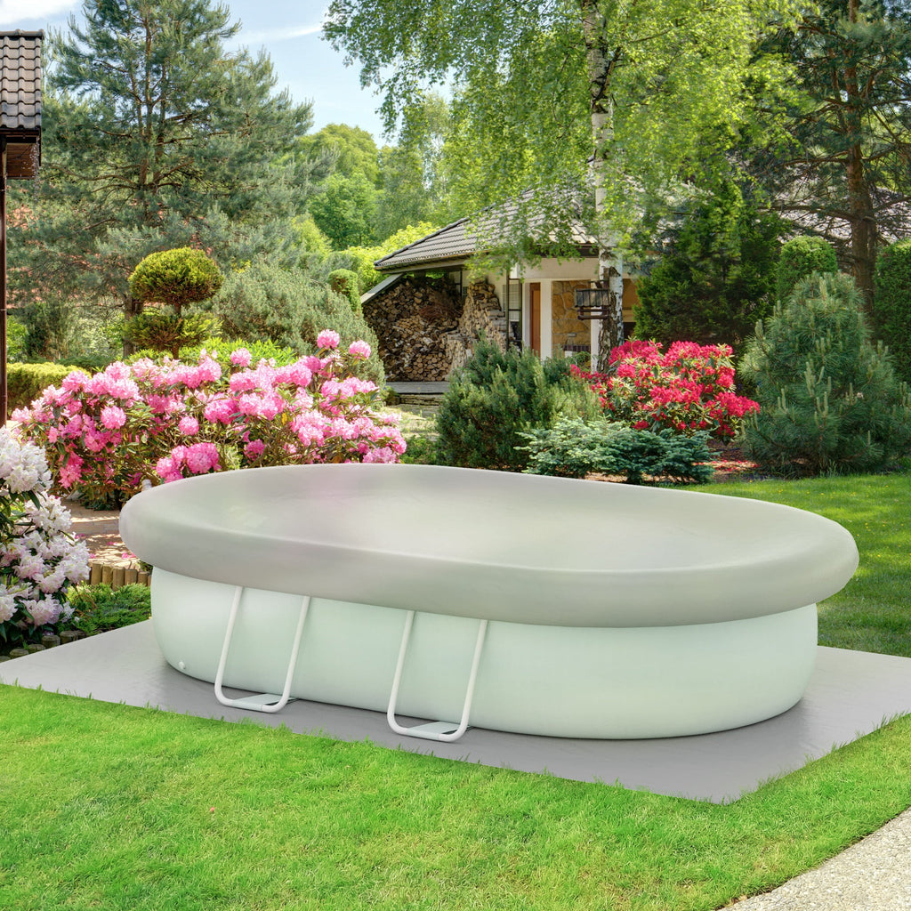 Brown Semi-Inflatable Frame Swimming Pool N45760