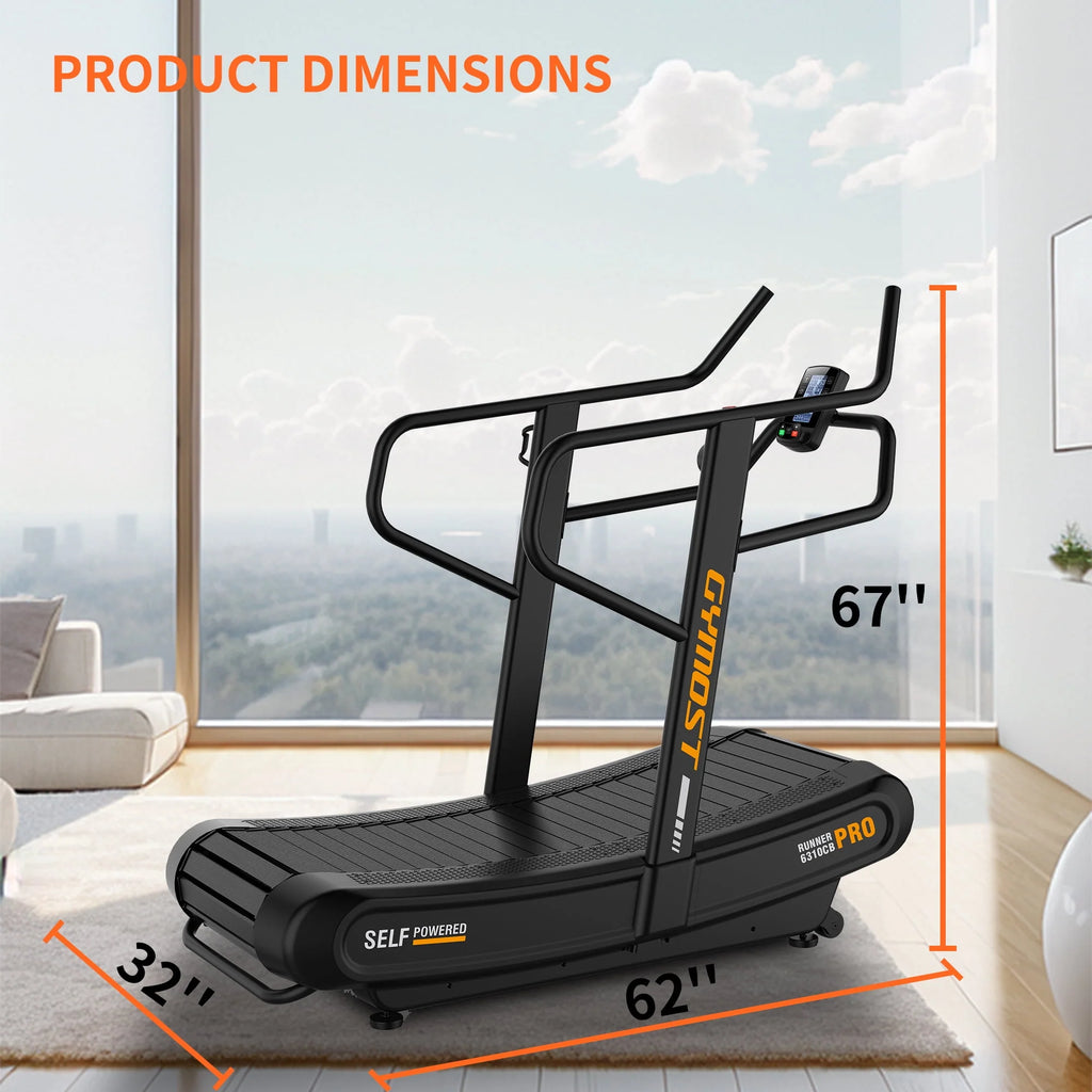 Manual Curved Treadmill with 5” LED Screen F820