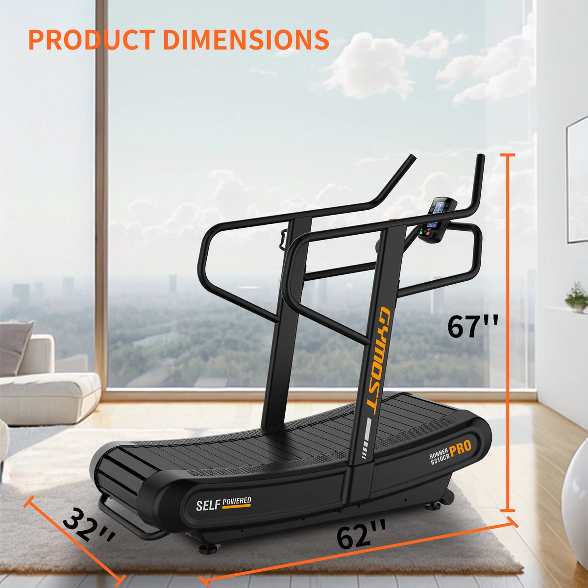 Manual Curved Treadmill with 5” LED Screen F820