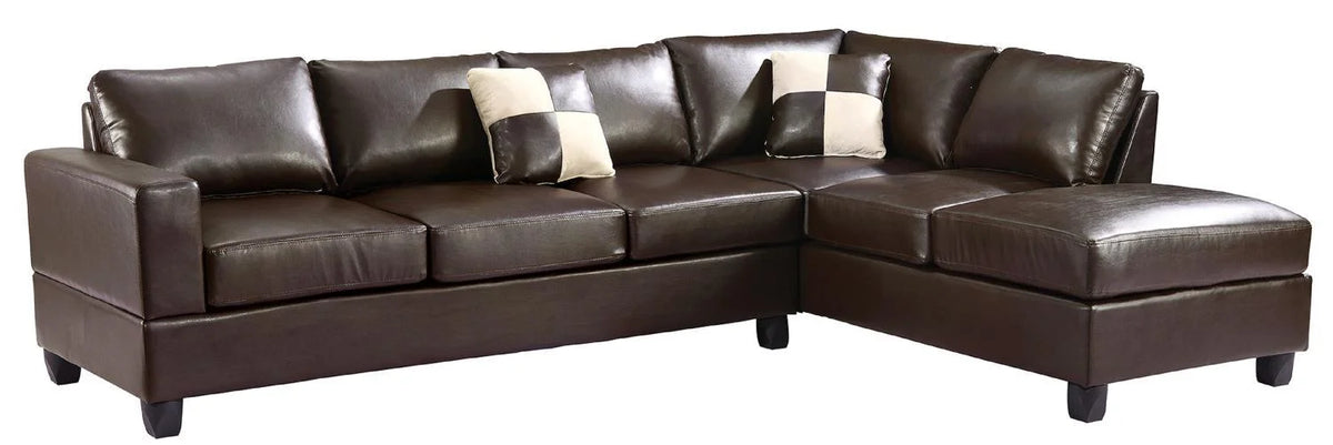 Cappuccino 2-Piece Sectional Sofa P555070